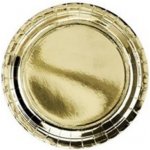 PartyDeco Papírové talířky zlaté metalické, 18 cm – Hledejceny.cz