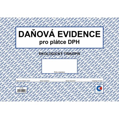 Baloušek Tisk ET330 Daňová evidence pro plátce DPH – Zbozi.Blesk.cz