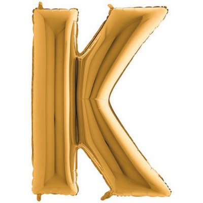 GRABO fóliový balónek PÍSMENO ZLATÉ K 102cm,40" nafukovací – Zbozi.Blesk.cz
