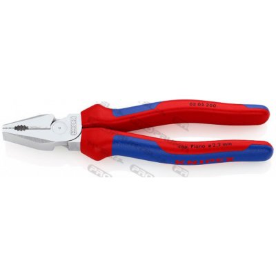 KNIPEX 02 05 200 Silové kombinované kleště, vícesložkové návleky, chromované 200 mm – Zbozi.Blesk.cz