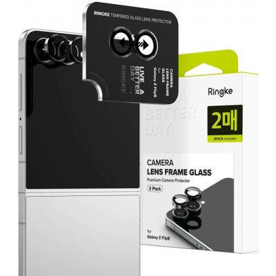 Ochranný kryt fotoaparátu Ringke Camera Frame, 2 ks, Galaxy Z Flip 8, černý – Zboží Živě