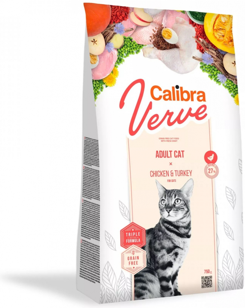 Calibra Verve Grain Free Adult Chicken&Turkey NEW 750 g