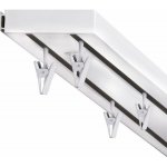 Záclonová kolejnice dvouřadá, 300 cm, plast, bílá – Zboží Dáma