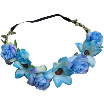 Květinová čelenka - Modrá/Fialová – Zbozi.Blesk.cz