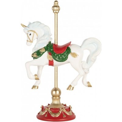 Clayre & Eef Vánoční dekorace elegantní kolotočový koník - 16*8*22 cm – Hledejceny.cz
