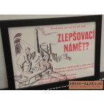 Plechová retro cedule / plakát - Zlepšovací námět... Provedení:: Plechová cedule A4 cca 30 x 20 cm