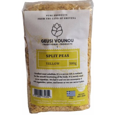 Geusi Vounou řecký hrách žlutý půlený 0,5 kg – Sleviste.cz