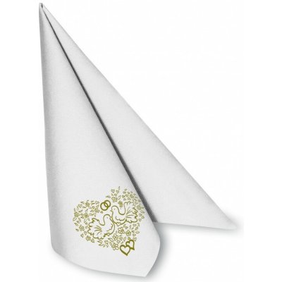 Airlaid ubrousky SVATBA 50ks 40x40cm – Zboží Dáma