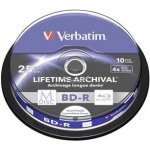 Verbatim BD-R 25GB 4x, M-Disc, printable, spindle, 10ks (43825) – Sleviste.cz