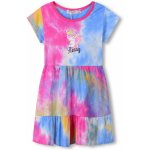Kugo dívčí šaty TM7216 modrá/ růžová/ žlutá – Zboží Dáma