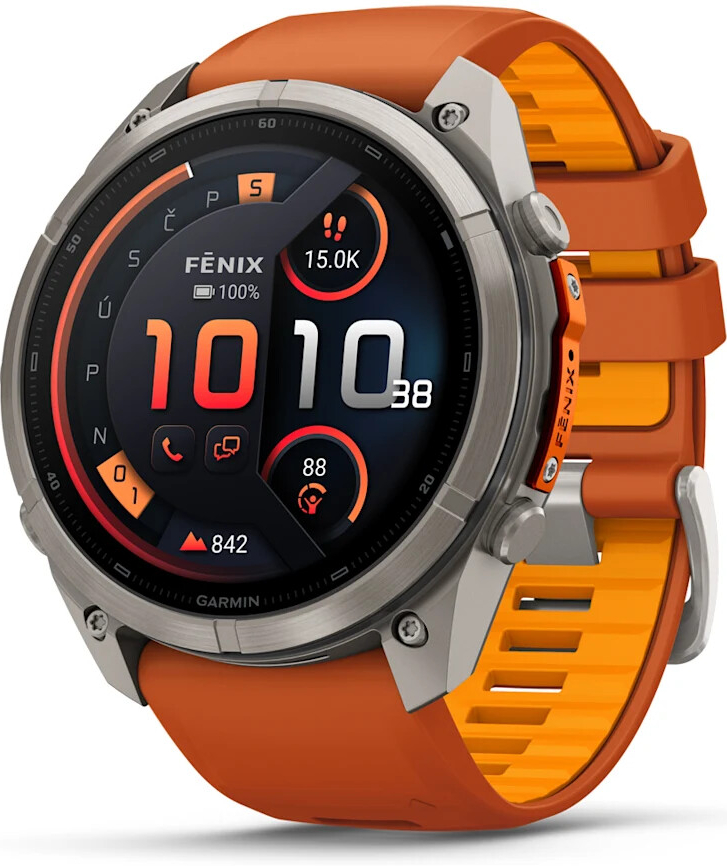Garmin Fenix 9 Pro 51 mm AMOLED inReach Titanium Autumn Orange/Spark 010-04337-01 na Heureka.cz