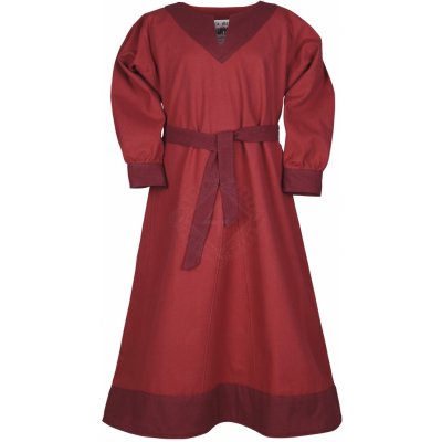 Outfit4Events vikingské šaty Svala červená-vínová