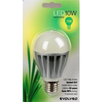 Evolveo EcoLight LED žárovka 10W 810lm E27 Teplá bílá