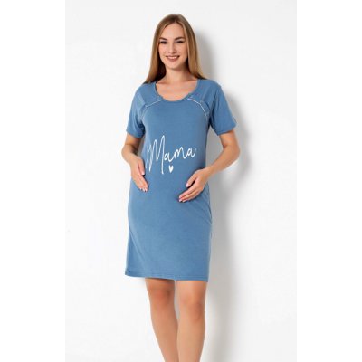 Noční košile ke kojení 21304 Mama Love Blue – Zboží Mobilmania