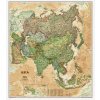 Nástěnné mapy Asie National Geographic Executive - nástěnná mapa 86 x 100 cm, lamino + dřevěný rám