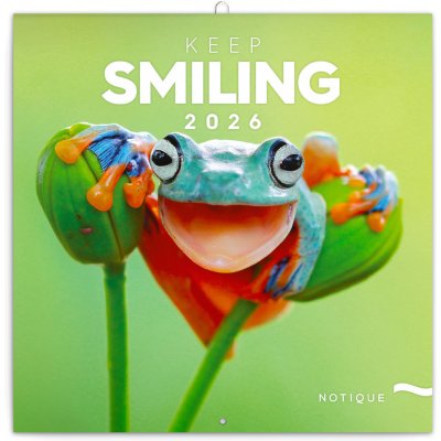 Nástěnný poznámkový NOTIQUE Úsměv prosím 30 x 30 cm 2026 – Hledejceny.cz