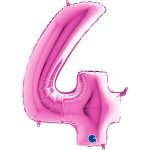 Grabo Nafukovací balónek číslo 4 růžový 102 cm extra velký – Hledejceny.cz