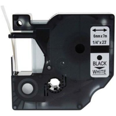 Kompatibilní páska s Dymo 43613, S0720780, 6mm x 7m, černý tisk / bílý podklad – Hledejceny.cz