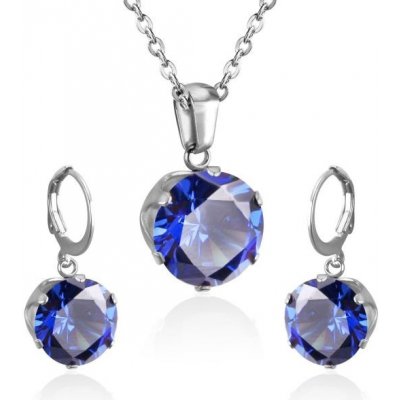 Impress Jewelry souprava šperků z chirurgické oceli Modré F285147DB – Zboží Mobilmania
