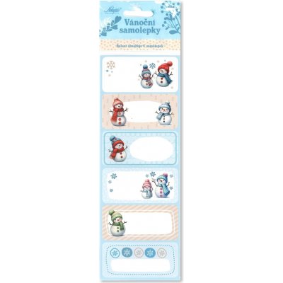 Nekupto Vánoční samolepky na dárky 050 Sněhuláci, 6 ks – Zboží Dáma