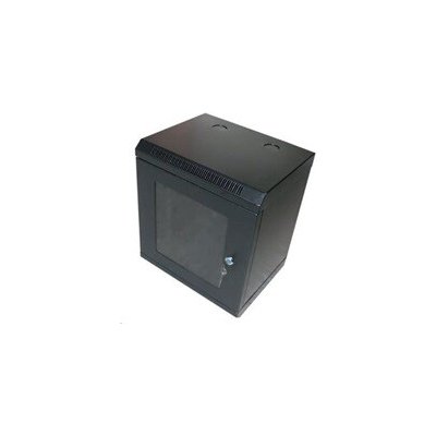 XtendLan 10" nástěnný rozvaděč 9U 350x280, nosnost 50 kg, dveře z plexiskla, svařovaný, černý – Zboží Živě