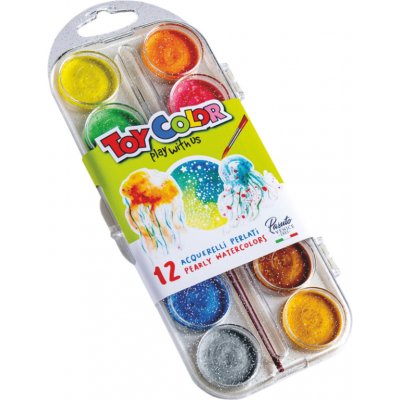 Toy color barvy vodové 30mm perleťové 12ks 473206 – Zbozi.Blesk.cz