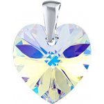 SILVEGO stříbrný přívěsek Srdce Crystal AB se Swarovski Crystals LSW017P – Sleviste.cz