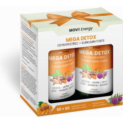 MOVit Energy Mega Detox Ostropestřec + Kurkumin forte 60 + 60 kapslí – Hledejceny.cz