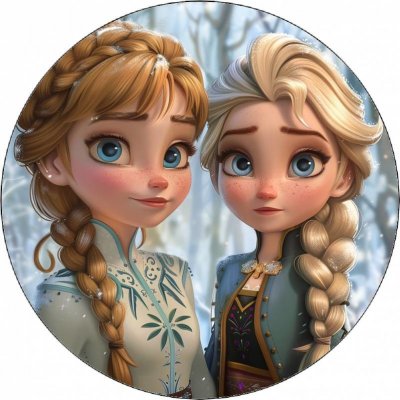 Jedlý papír Anna a Elsa-02 19,5 cm - Pictu Hap – Zbozi.Blesk.cz