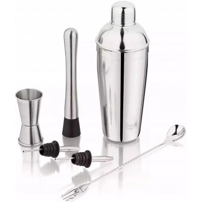 KINGHoff Koktejlová barová sada, Barmanská sada na koktejly, 6 položek, šejkr, Kinghoff Kh-1707 – Zboží Dáma