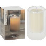 Mat Svíčka LED pr.10x15cm blikající plamen ve skle IVORY – Hledejceny.cz