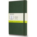 Poznámkový blok Moleskine Zápisník L měkké desky tm.zelený čistý A5 96 listů