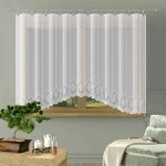 Forbyt žakarová kusová záclona MIA jednobarevná bílá, výška 170 cm x šířka 350 cm (na okno) – Sleviste.cz