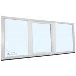 KNIPPING Plastové okno - 70 AD, 2400x900 mm, FIX/OS/FIX, bílá Sklo: čiré – Zboží Mobilmania