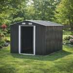 BestBerg BBSH-1113A 13,3 m² 342,5 x 389 x 202 cm antracit/bílá – Zboží Dáma