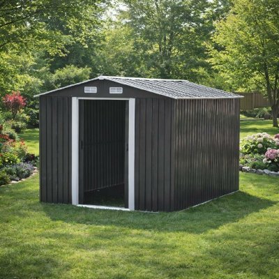 BestBerg BBSH-1113A 13,3 m² 342,5 x 389 x 202 cm antracit/bílá – Zboží Dáma