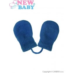 New Baby Dětské zimní rukavičky se šňůrkou Modré