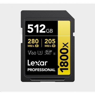 Lexar SDXC Pro 1800x 512GB LSD1800512G-BNNNG – Zbozi.Blesk.cz