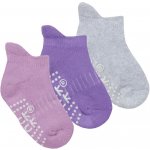 Kojenecké kotníkové froté ponožky 3 páry ABS fialové