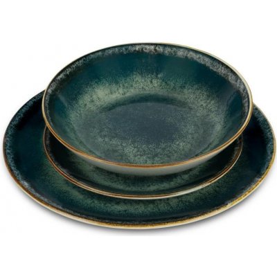 BERLINGERHAUS Jídelní sada talířů Matte Green Collection zelená 18 ks – Zboží Dáma