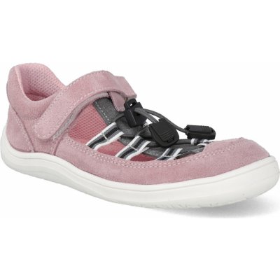 Barefoot sandálky Baby Bare Febo Summer Grey/Pink růžové