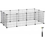 SONGMICS Ohrádka pro morčata černá 143 x 73 x 46 cm – Zboží Mobilmania