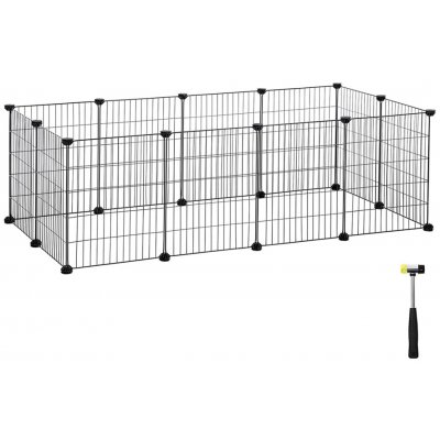 SONGMICS Ohrádka pro morčata černá 143 x 73 x 46 cm – Zboží Mobilmania