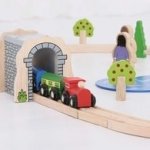 Bigjigs Růžový kamenný železniční tunel Rail – Zboží Dáma