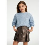 Mayoral sukně koženková s kapsami hnědá – Zboží Dáma