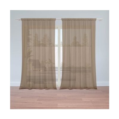 Sablio Záclony Hnědá: 2ks 150x250cm – Hledejceny.cz