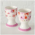 Boltze Rosella sada 2 stojánků na vajíčka z kostního porcelánu růžová/bílá – Hledejceny.cz