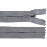 Spirálový zip skrytý šíře 3 mm, délka 35 cm - šedý – Hledejceny.cz