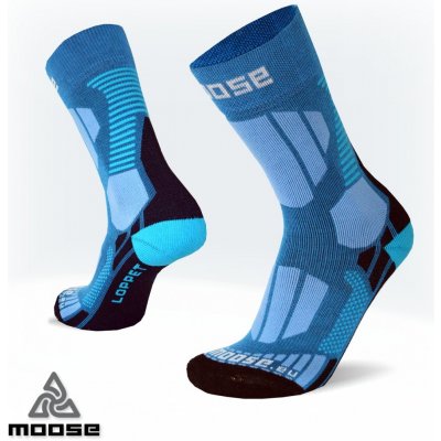 Moose LOPPET merino běžkařské ponožky modrá – Zboží Mobilmania