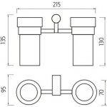 Nimco Bormo Držák na kartáčky dvojitý, rosené matné sklo, BR 11058DW-26 – Hledejceny.cz